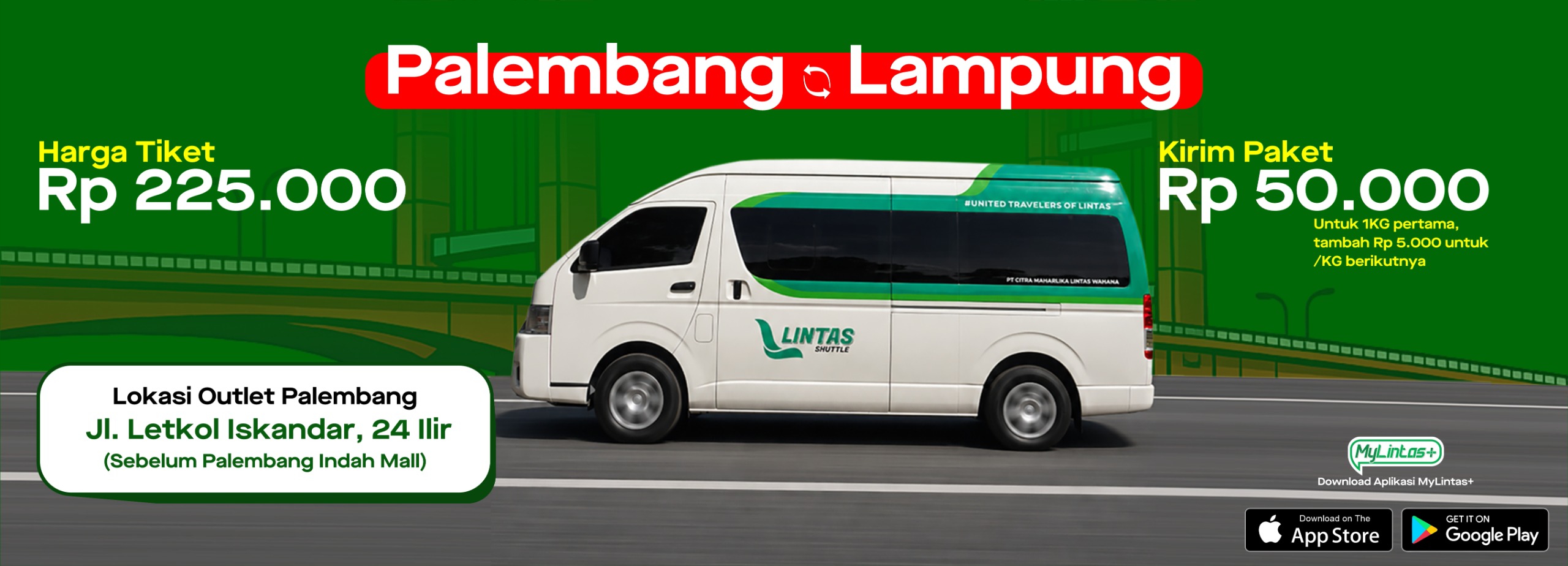 Rute Palembang - Lampung